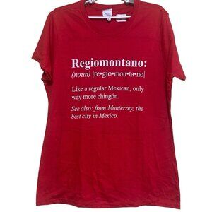 Port and Company Regiomontano T Shirt Tee Women Size Large Red NEW